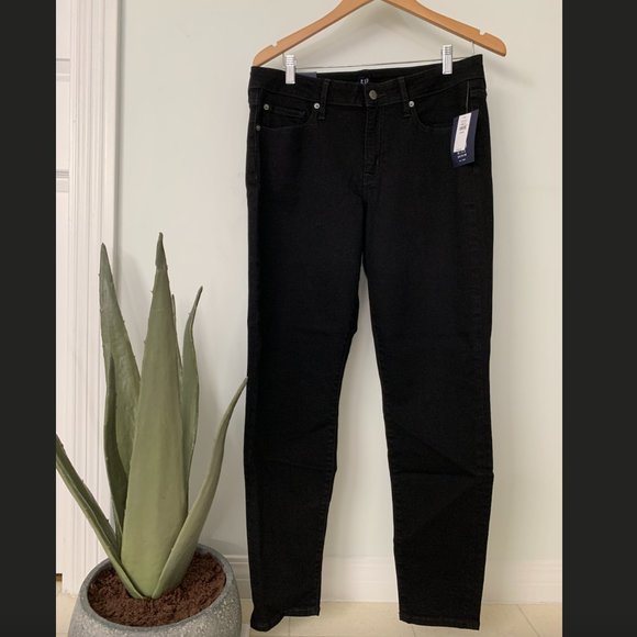 GAP Curvy True Skinny Jeans Black Mid Rise Sz 32 / 14 Regular NWT - Picture 5 of 9